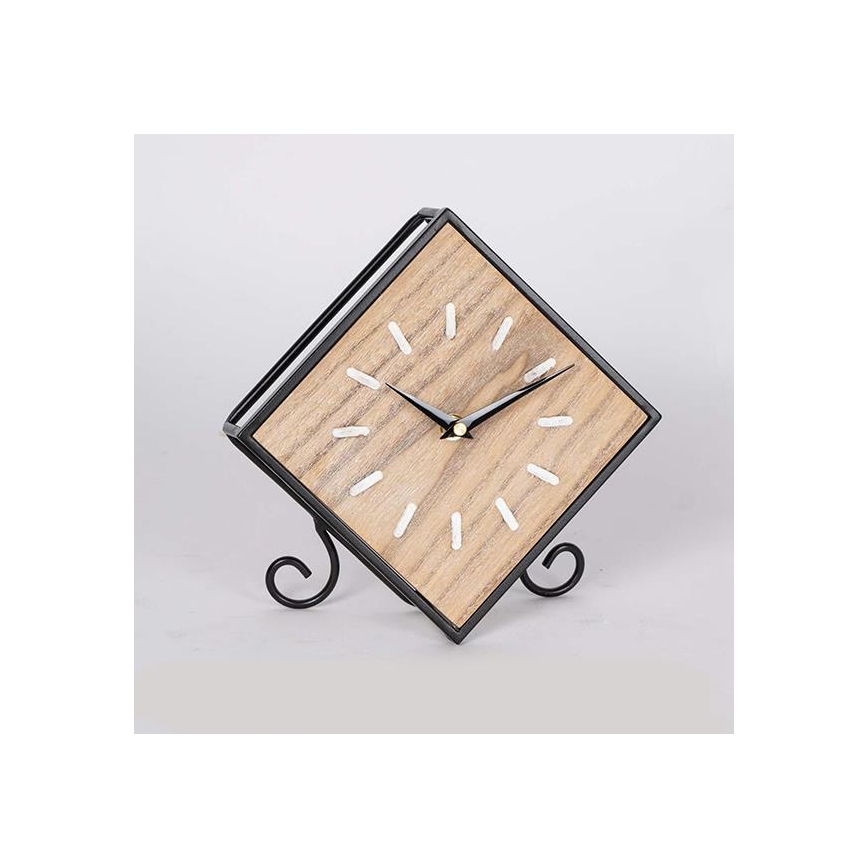 Orologio da parete 1xAA 21,5x22 cm beige/nero