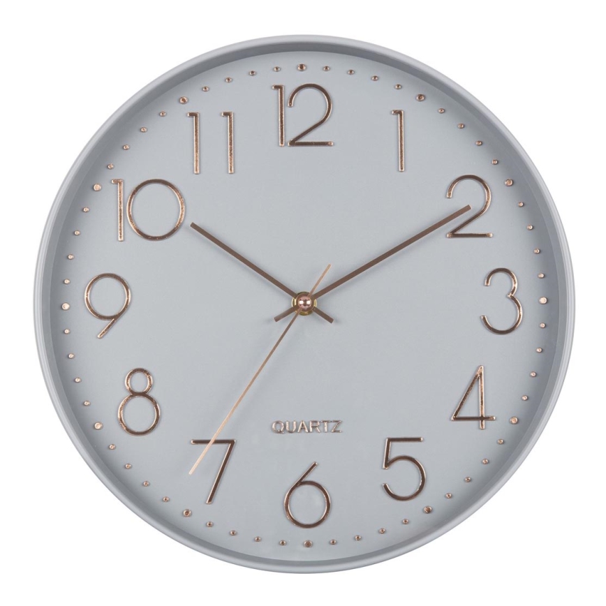 Orologio da parete 1xAA 29 cm grigio/oro rosa