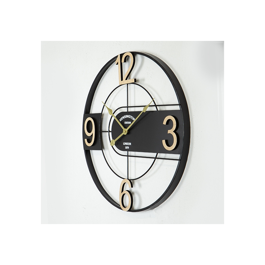 Orologio da parete 1xAA diametro 60 cm nero