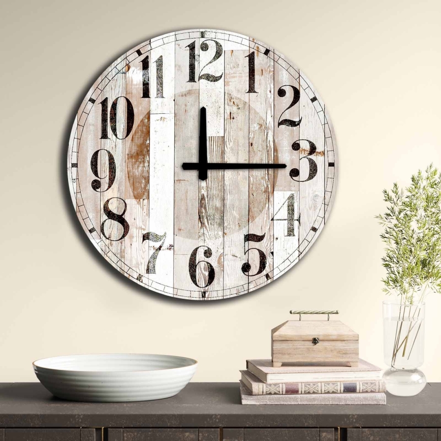 Orologio da parete 50 cm 1xAA marrone