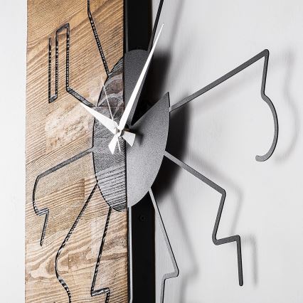 Orologio da parete 58 cm 1xAA legno/metallo