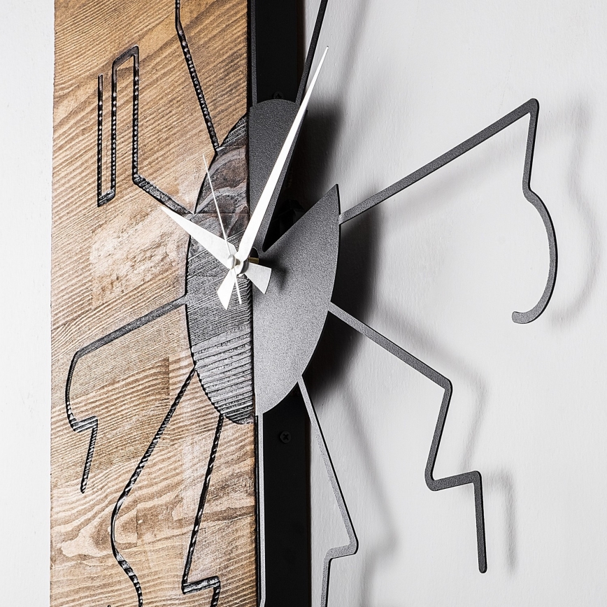 Orologio da parete 58 cm 1xAA legno/metallo