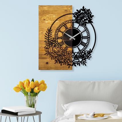 Orologio da parete 58x51 cm 1xAA legno/metallo