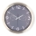 Orologio da parete con termometro e igrometro, diametro 30,5 cm, 1x AA, acciaio inossidabile/grigio