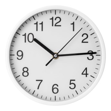Orologio da parete diametro 20 cm 1xAA bianco/nero