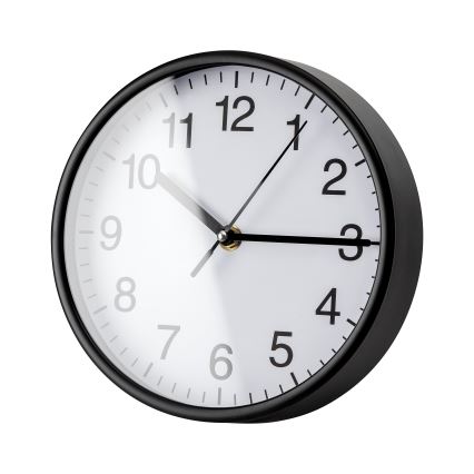 Orologio da parete diametro 20 cm 1xAA nero/bianco