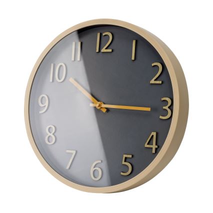 Orologio da parete diametro 30 cm 1xAA oro/grigio
