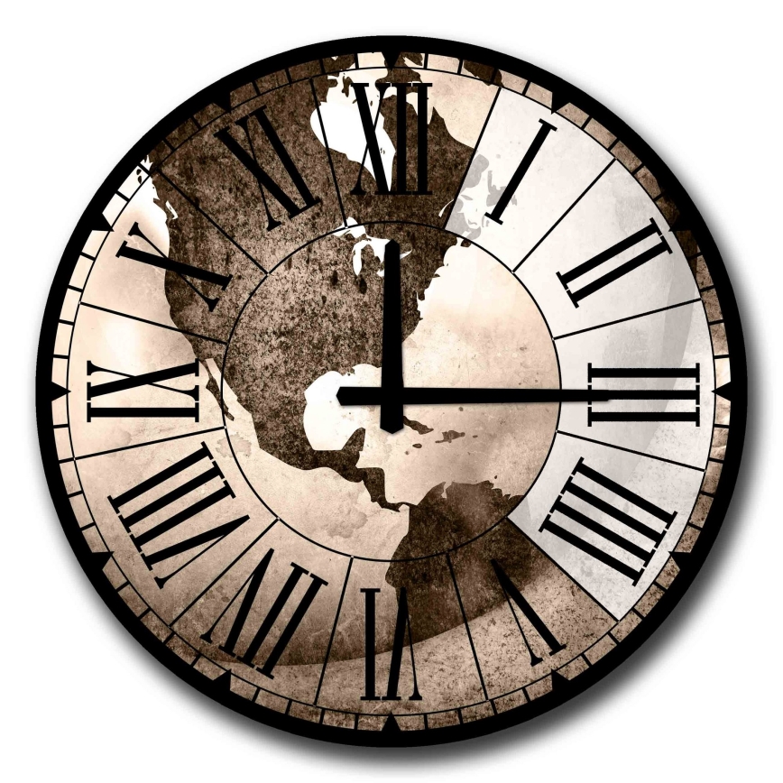 Orologio da parete diametro 50 cm 1xAA marrone