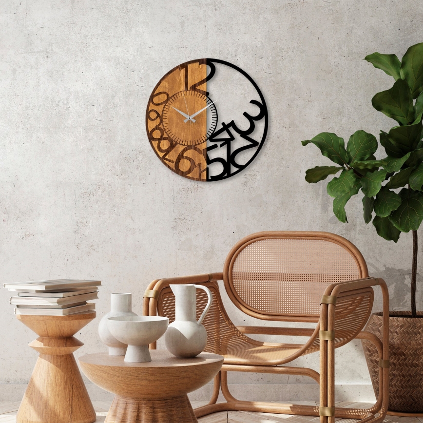 Orologio da parete diametro 56 cm 1xAA legno/metallo
