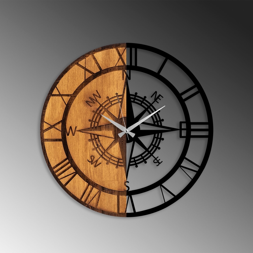 Orologio da parete diametro 56 cm 1xAA legno/metallo