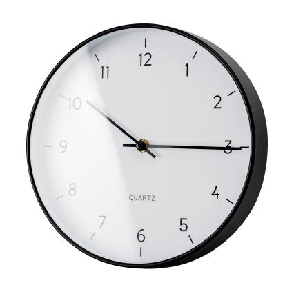 Orologio da parete Ø 25 cm 1xAA nero/bianco