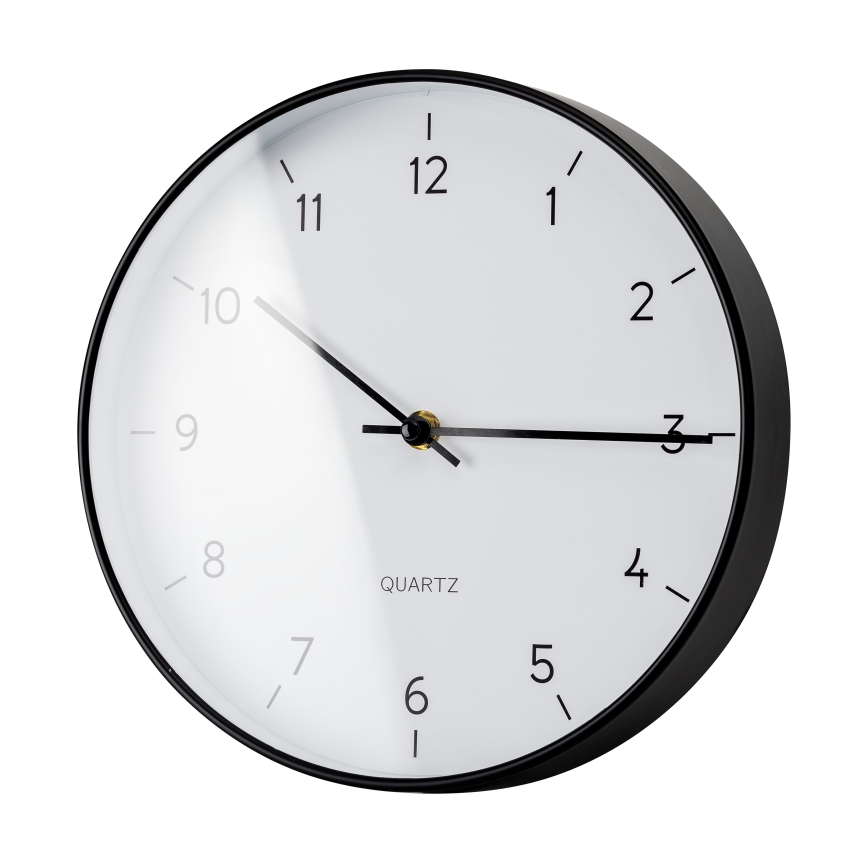Orologio da parete Ø 25 cm 1xAA nero/bianco