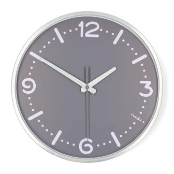 Orologio da parete Ø 30,5 cm, 1xAA, cromo opaco