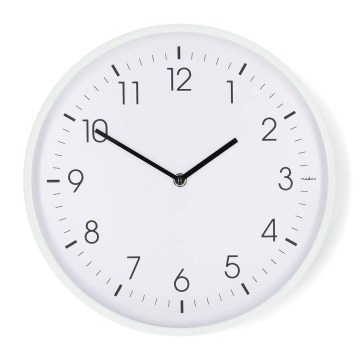 Orologio da parete Ø 30,8 cm 1xAA bianco