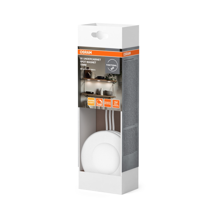Osram - 3er-Set LED-Unterbauleuchten UNDERCABINET LED/8,5 W/230 V 3000 K weiß