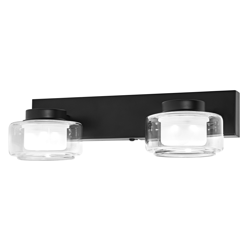 Osram - Lampada da parete LED per bagno ORBIS FLAME 2xLED/5,5W/230V 3000/4000K IP44 nero