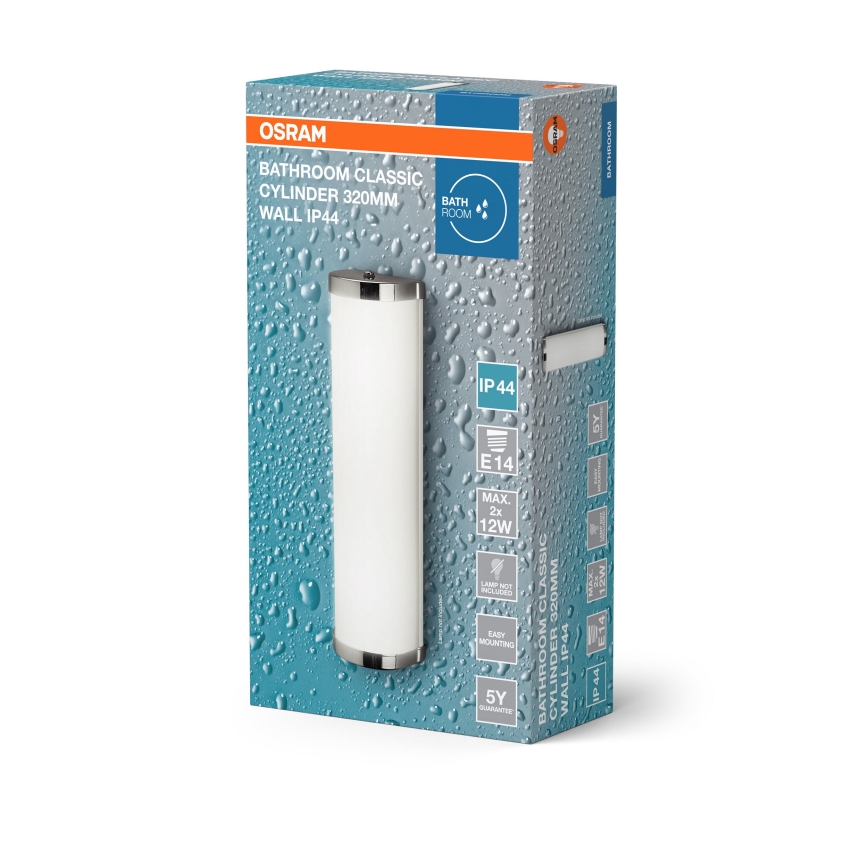 Osram - Applique da bagno BATHROOM CLASSIC 2xE14/12W/230V IP44 cromo lucido
