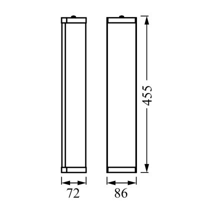 Osram - Applique da parete per bagno BATHROOM CLASSIC 3xE14/12W/230V IP44 nera