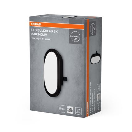 Osram - Applique da esterno LED BULKHEAD LED/11W/230V IP54 nera