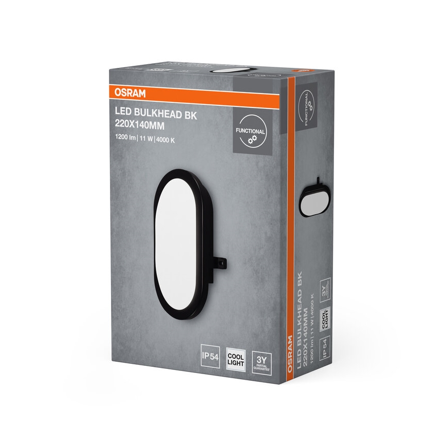 Osram - Applique da esterno LED BULKHEAD LED/11W/230V IP54 nera