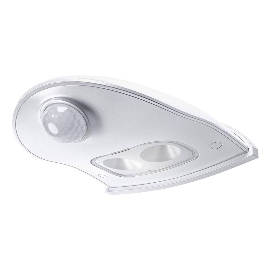 Osram - Applique da esterno a LED con sensore DOORLED, 0,5 W, 3x AA, IP54, bianco
