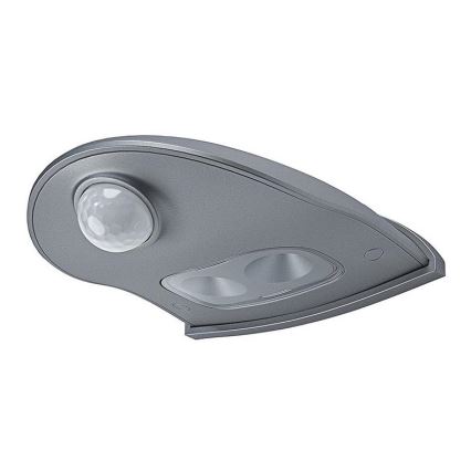 Osram - Lampada da parete per esterni con sensore DOORLED LED/0,5W/3xAA IP54 argento