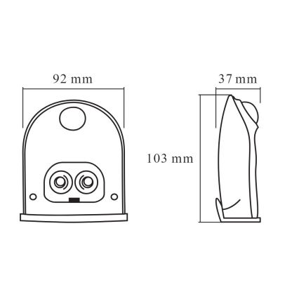 Osram - Lampada da parete per esterni con sensore DOORLED LED/0,5W/3xAA IP54 argento