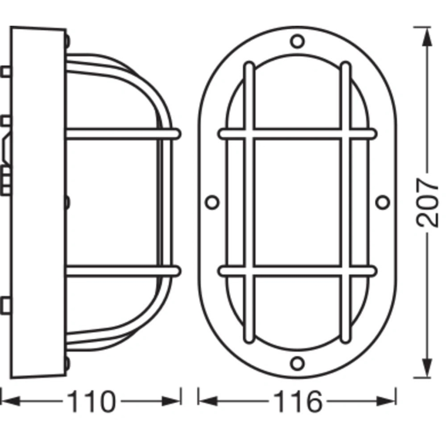 Osram - Applique murale d'extérieur BULKHEAD 1xE27/10W/230V IP54 blanche