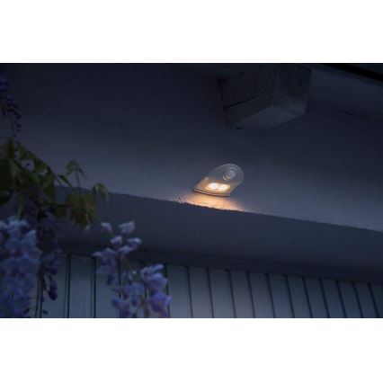 Osram - Applique murale extérieure LED DOORLED avec détecteur, LED 0,5 W, 3x AA, IP54, argentée