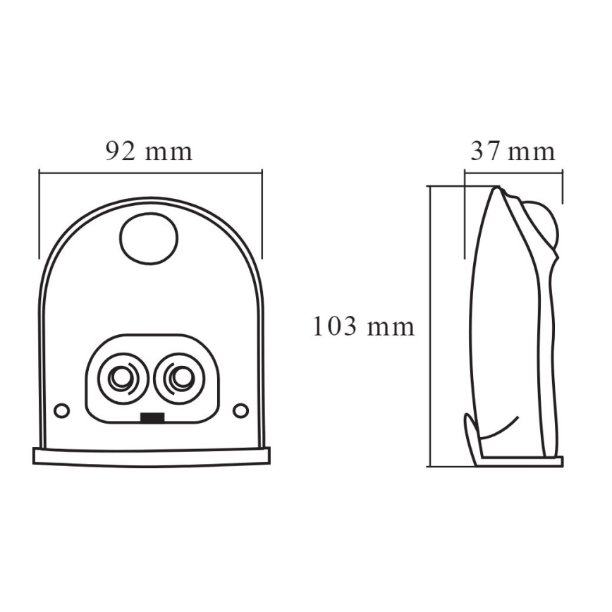 Osram - Applique murale LED d'extérieur avec détecteur DOORLED LED/0,5W/3xAA IP54 blanc