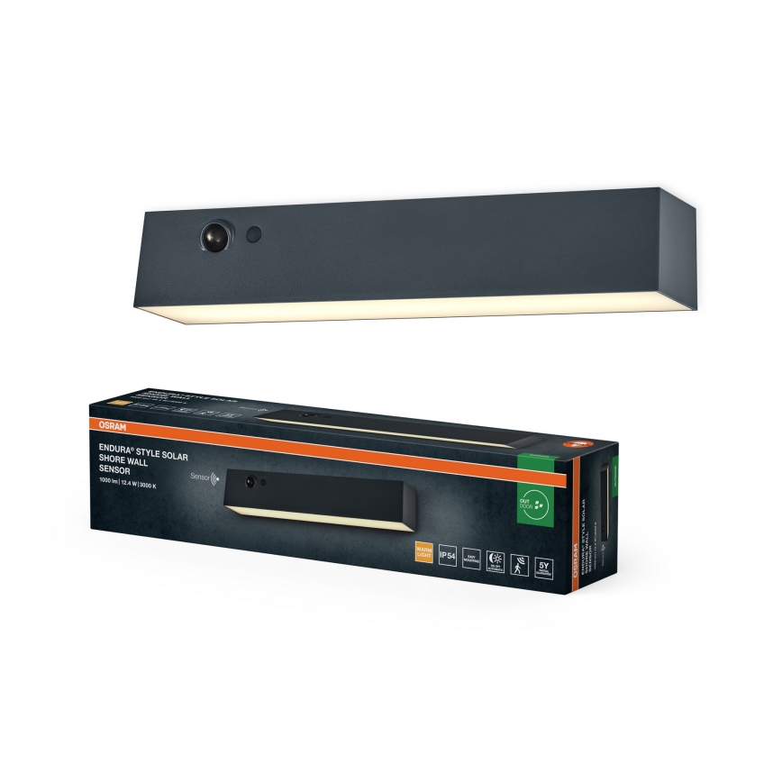 Osram - Applique murale solaire LED avec capteur ENDURA STYLE LED/12,4W/4,2V 2000 mAh IP54 anthracite