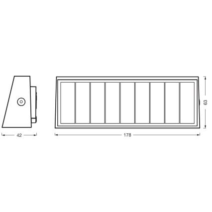Osram - Lampada da parete solare a LED dimmerabile ENDURA STYLE LED/7,1W/4,2V 2000 mAh IP44 antracite