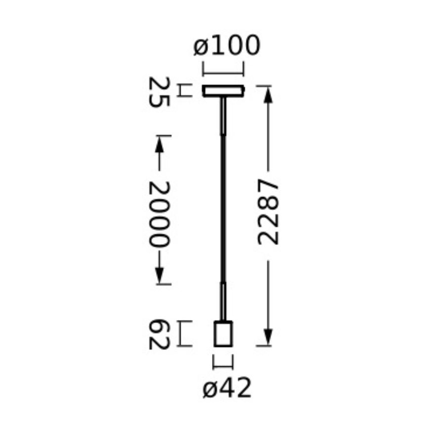 Osram - Câble d'alimentation pour PENDULUM NEEDLE 1xE27/15W/230V beige