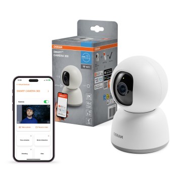 Osram - Caméra d'intérieur intelligente 360° avec capteur 2K SMART+ 230V Wi-Fi