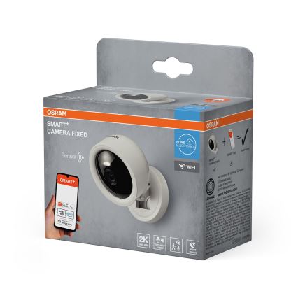 Osram - Caméra d'intérieur intelligente dotée d'un capteur 2K SMART+ 230V Wi-Fi