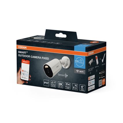 Osram - Caméra extérieure intelligente avec capteur 2K SMART+ 230V IP67 Wi-Fi