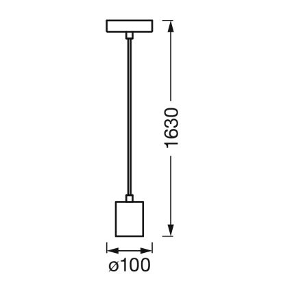 Osram - Cavo di alimentazione PENDULUM CYLINDER 1xE27/15W/230V in legno