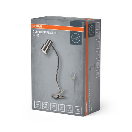 Osram - Clip-Leuchte CLIP STEP FLEX 1xGU10/5W/230V matt-chrom
