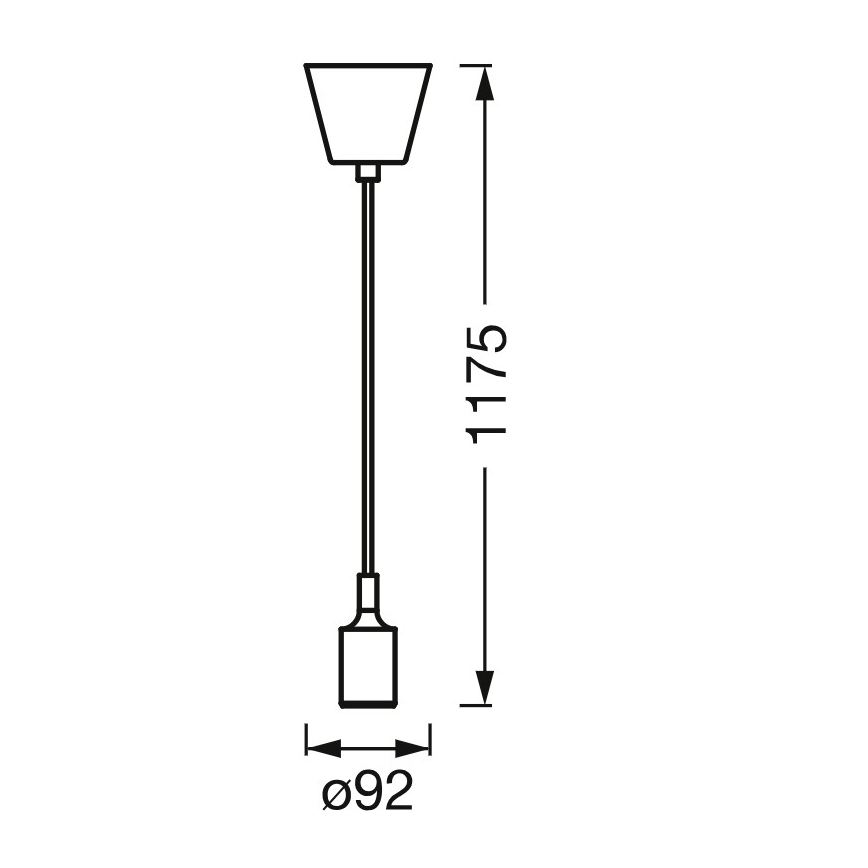 Osram - Cordon d'alimentation PENDULUM BELL 1xE27/15W/230V noir