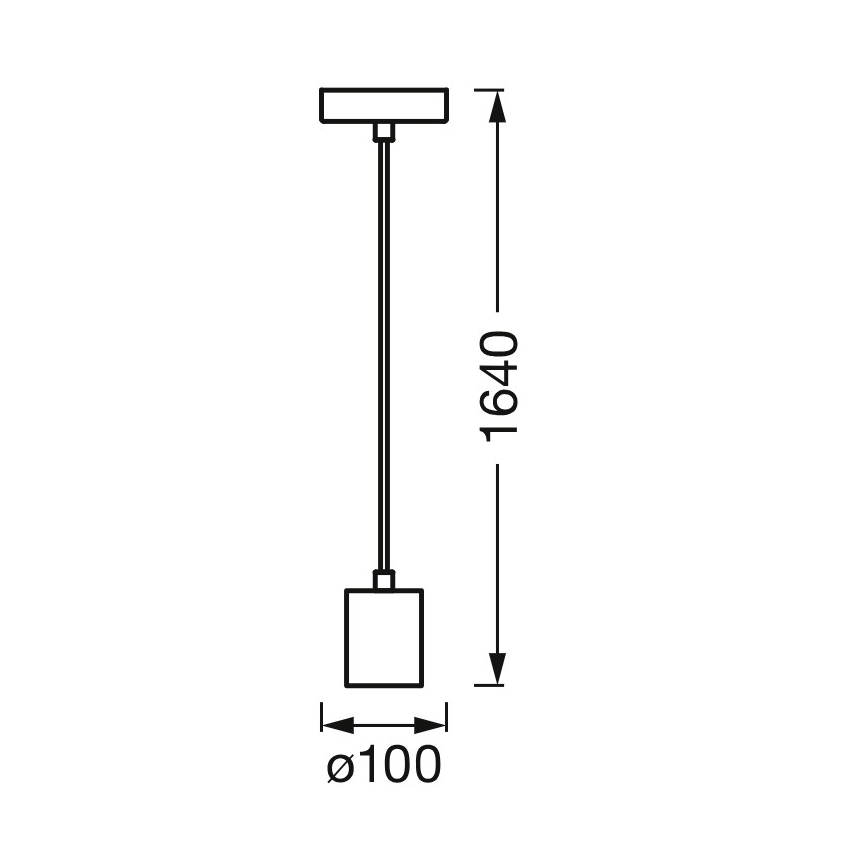 Osram - Cordon d'alimentation PENDULUM ROUND 1xE27/15W/230V chromé brillant