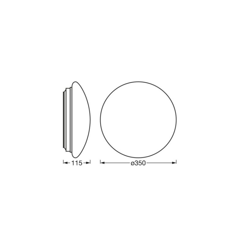 Osram - Deckenleuchte CEILING ESSENTIAL 2xE27/25W/230V Ø 35 cm weiß