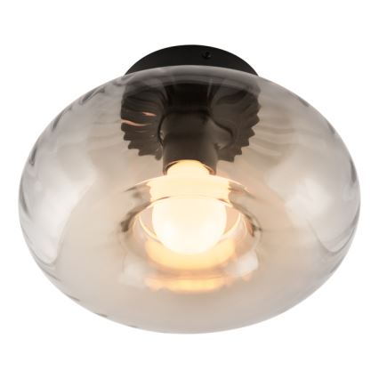 Osram - Deckenleuchte DECOR SMOKE 1xE27/12W/230V Ø 28 cm schwarz/rauchgrau