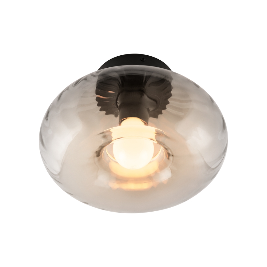 Osram - Deckenleuchte DECOR SMOKE 1xE27/12W/230V Ø 28 cm schwarz/rauchgrau