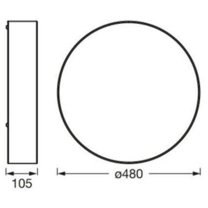 Osram - Deckenleuchte ORBIS PARIS 3xE27/15W/230V Durchmesser 48 cm braun