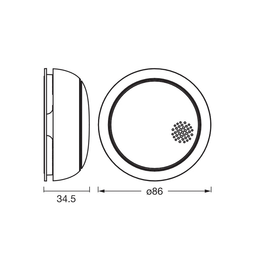 Osram - Détecteur de fumée SMART+ 3V Wi‑Fi 1400 mAh
