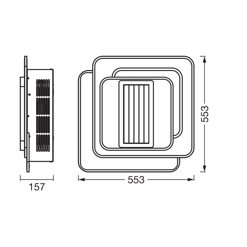Osram - LED-dimmbare Deckenleuchte mit Ventilator LED/55W/230V 3000-6500K weiß + Fernbedienung