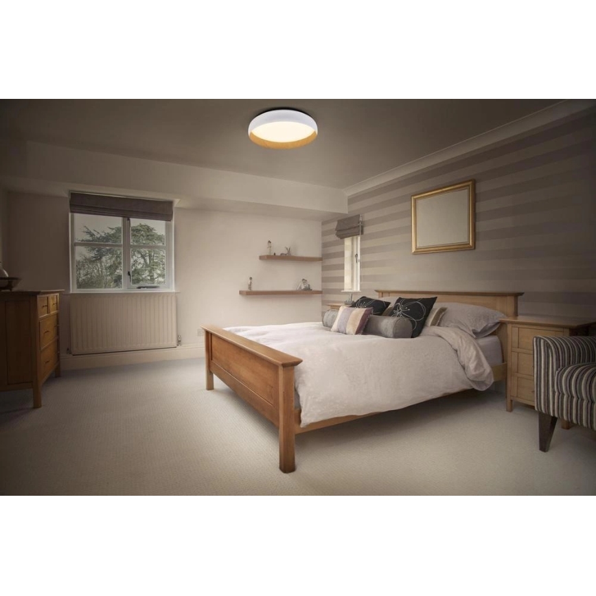 Osram - Dimmbare LED-Deckenleuchte ORBIS LIVIA LED/24W/230V Ø 43 cm weiß/braun