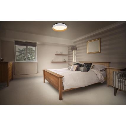 Osram - LED-dimmbare Deckenleuchte ORBIS LIVIA LED/36W/230V Ø 52 cm weiß/braun