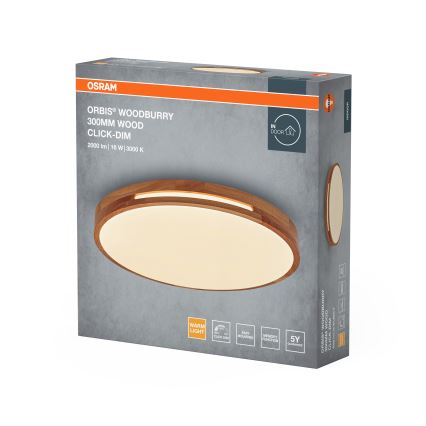 Osram - dimmbare LED-Deckenleuchte ORBIS WOODBURRY LED/16W/230V Ø 30 cm