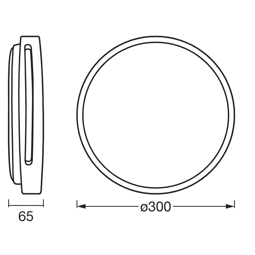 Osram - dimmbare LED-Deckenleuchte ORBIS WOODBURRY LED/16W/230V Ø 30 cm